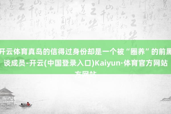 开云体育真岛的信得过身份却是一个被“圈养”的前黑谈成员-开云(中国登录入口)Kaiyun·体育官方网站